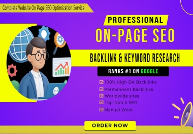 I will do google top ranking by high da complete on page SEO