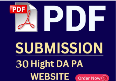 i will do 30 PDF Submission backlinks