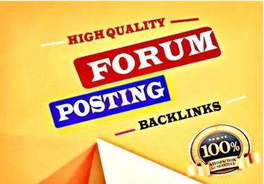 Provide 15 forum posting lost score 5 below do-follow backlinks