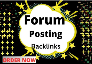 I will do Forum posting dofollow SEO backlinks