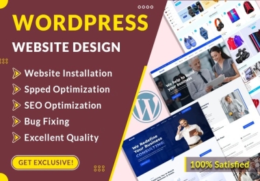 I will build professional WordPress Website.