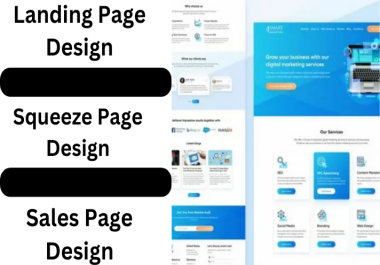 Help you to design a modern landing page,  sales funnel and website promotion to active audience