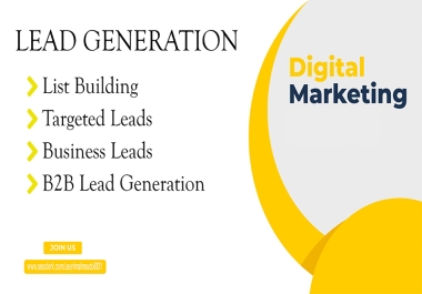 I can provide B2B Targeted Lead Generation,  Email List Building with B2B Data Research