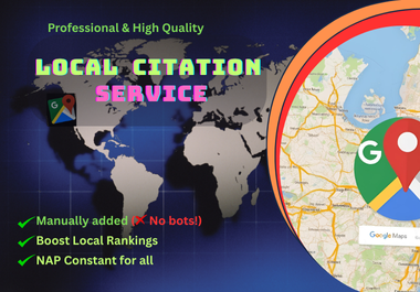 Professional & HQ 100 Local Citation Service