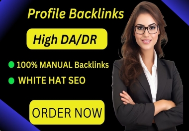 I will Provide Da 60+ profile backlinks for SEO ranking