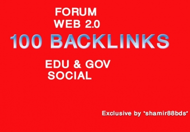 Manually 100 Web 2.0 Bllogs,  Top Brands,  Forum,  Bookmark and Soccial Mix Links - DR55-100