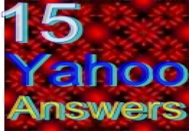 Create 15 Yahoo answers posting