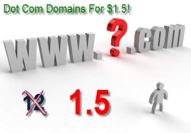 Tell You How To Register Dot Com Domains for Just 1.5 Without The Need For Discount Coupons